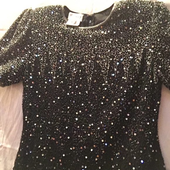 Vintage Bling Stenay Sequin Blouse size Small - Picture 3 of 5
